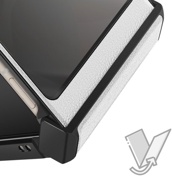 Étui de protection Avizar pour Motorola Razr 60 et 50 5G avec charnière, Wit