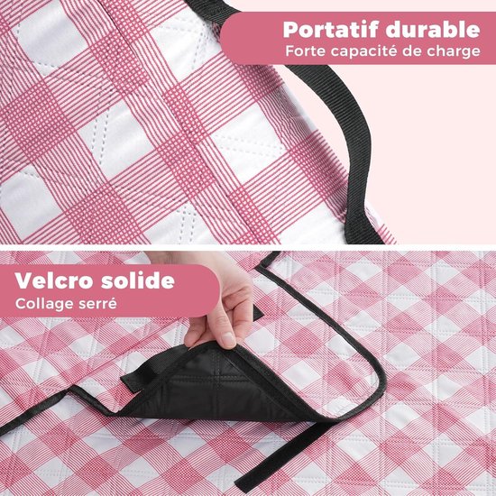 Picknickreisdeken, kampeerdeken, 300x300, 3 lagen dikke extra grote strandmat met waterdichte aluminiumfolie, machinewasbaar tenttapijt, opvouwbare grote picknickdeken for kamperen, reizen (Color : D