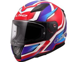 LS2 FF353 Rapid II Flitz Wit Blauw Rood 06 Integraalhelm - Maat 2XL - Helm