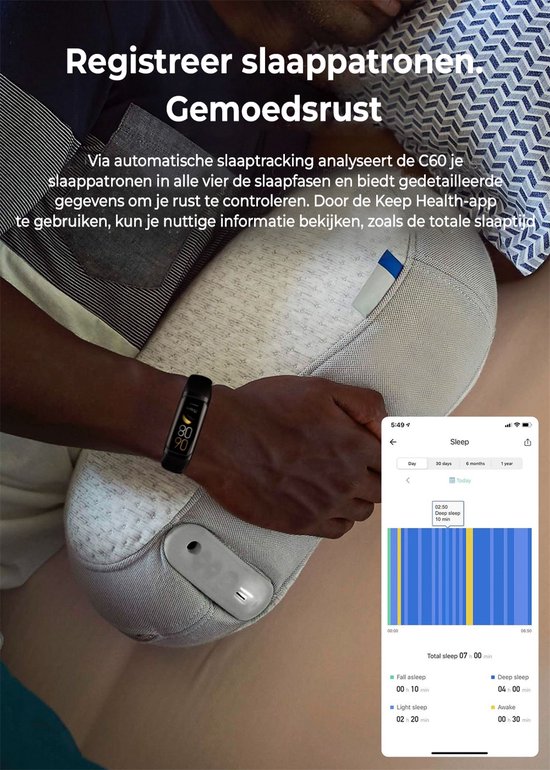 Evy24 Activity Tracker Amoled - Stappenteller - Bloedruk - Hartslagmeter - Slaapmonitor - Saturatiemeter – Sporthorloge - Smartwatch - Activity Tracker - Zwart