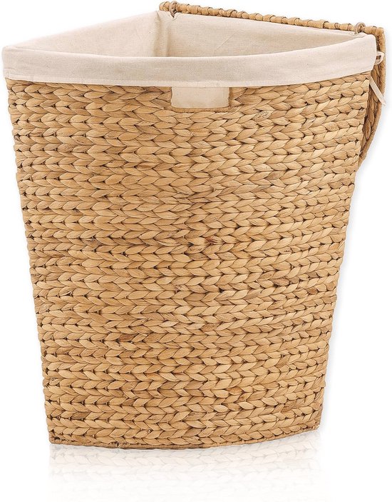 korb.outlet Grote wasmand hoek/wasmand van echt rotan hoekkist hoekwasmand hoekwasmand hoekwasverzamelaar (terracotta