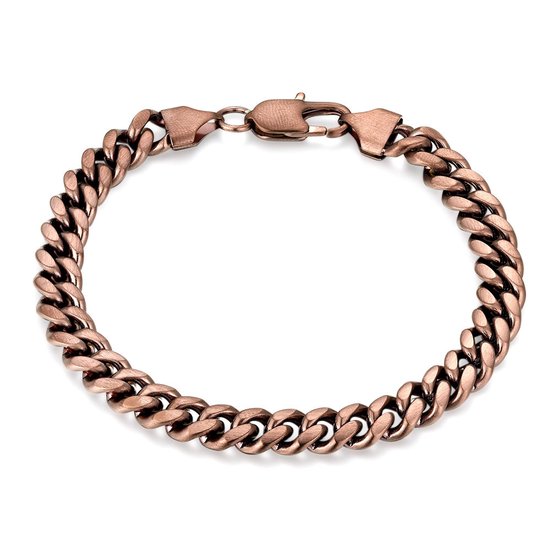 Twice As Nice Armband in edelstaal, schakelvorm 21cm