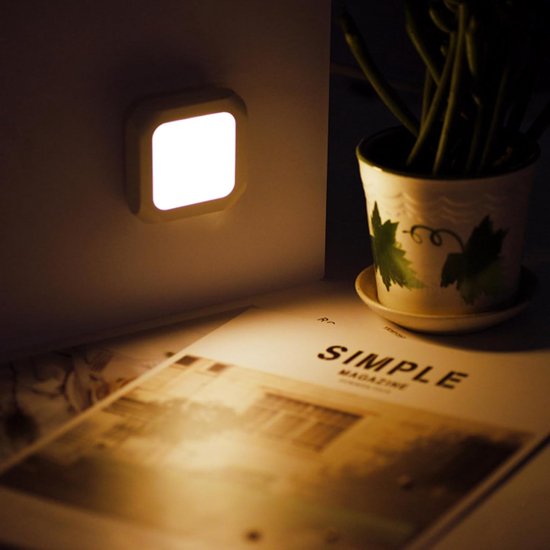 2 x LED-Nachtlampje plug-in/stopcontact - Met schemersensor LED Nachtlampje voor kinderen - Warm licht - Dimbaar - Voor in de baby/kinder kamer van Aimosen — afbeelding 4