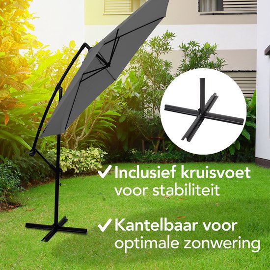 AXI Marisol Zweefparasol 300cm Wit/taupe | Taupe | A100.103.13