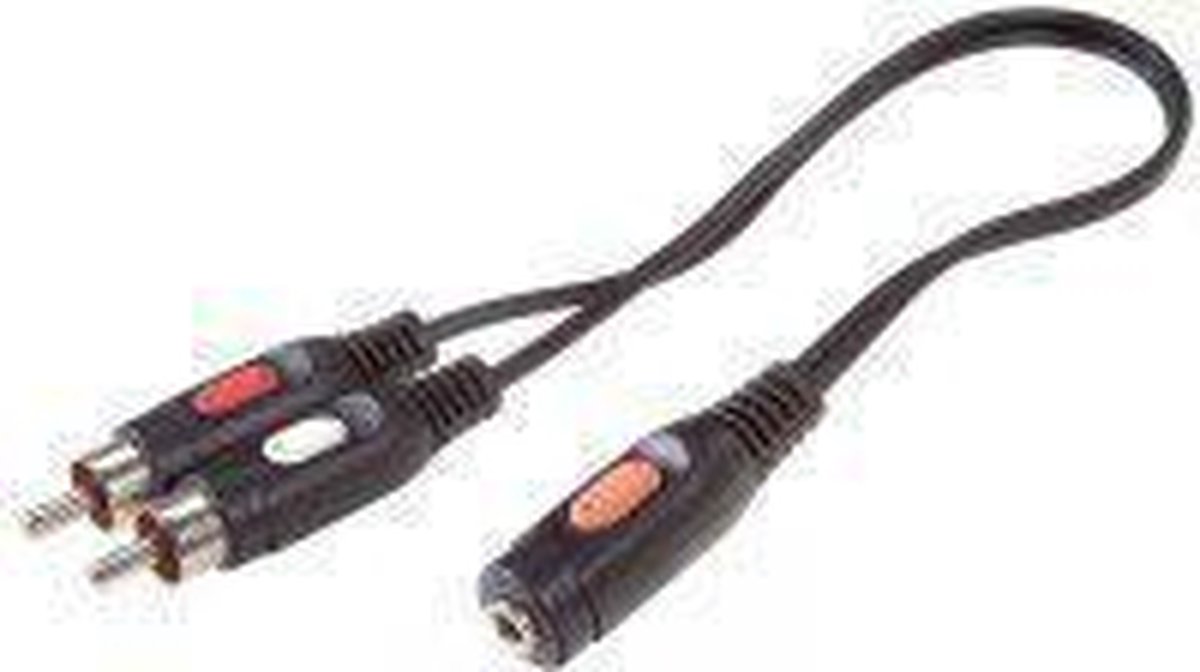 Vivanco CA A 4 Audioadapter,2x Cinchst.-1x3,5mm-Klinkenkupp