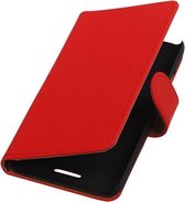 HTC Windows Phone 8X - Effen Rood Booktype Wallet Hoesje