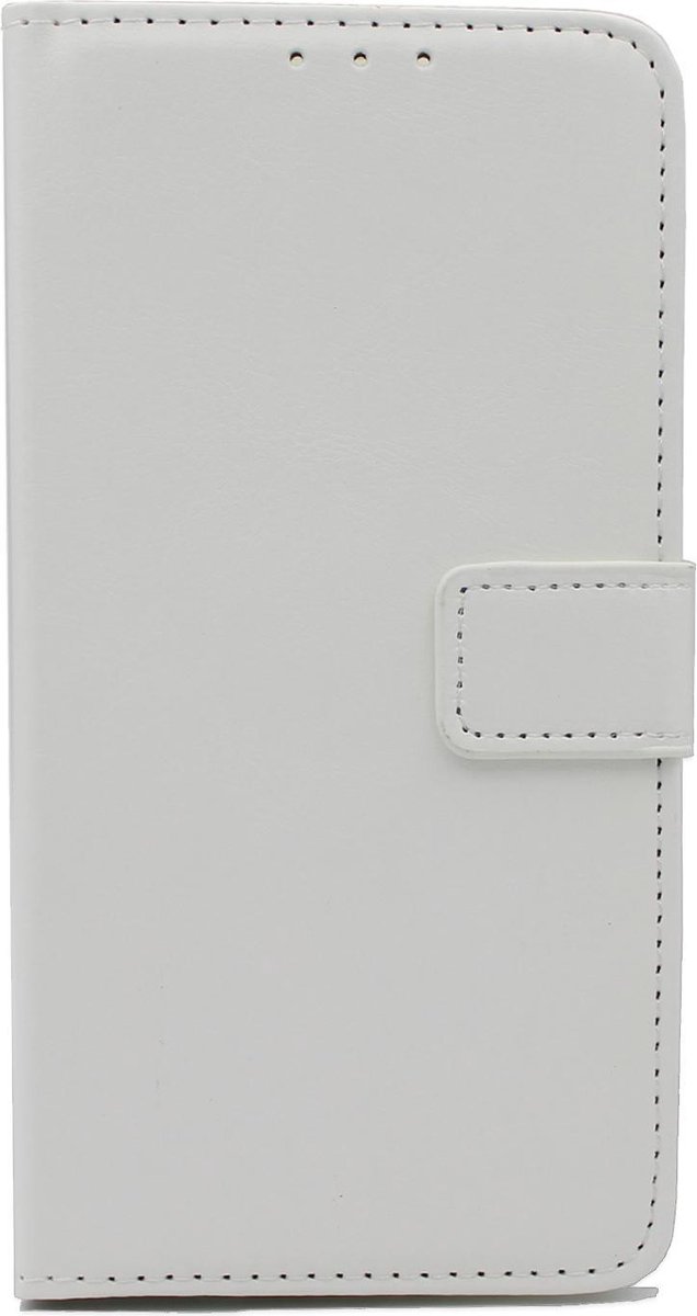 HB Hoesje Geschikt voor Samsung Galaxy A7 2018 - Portemonnee Book Case - Pasjeshouder en Magneetlipje - Wit