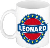 Leonard  naam koffie mok / beker 300 ml  - namen mokken