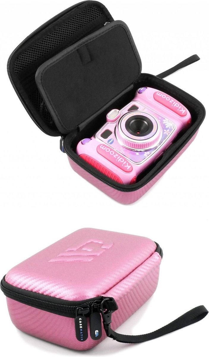 zeker eetlust Banzai Hard Cover Carry Case Voor VTech Kidizoom Duo/Pix/Twist Connect Camera -  Roze | bol.com