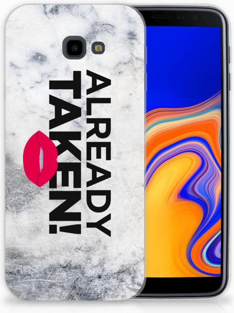 Samsung Galaxy J4 Plus (2018) Siliconen hoesje met naam Already Taken White