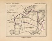 Historische kaart, plattegrond van gemeente Leijmuiden in Zuid Holland uit 1867 door Kuyper van Kaartcadeau.com