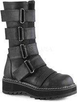 LILITH-211 - (EU 41,5 = US 11) - 1 1/4 PF Front Strap Mid-Calf Boot, Side Zip