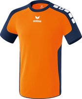 Erima Valencia Shirt Neon Oranje-New Navy Maat S