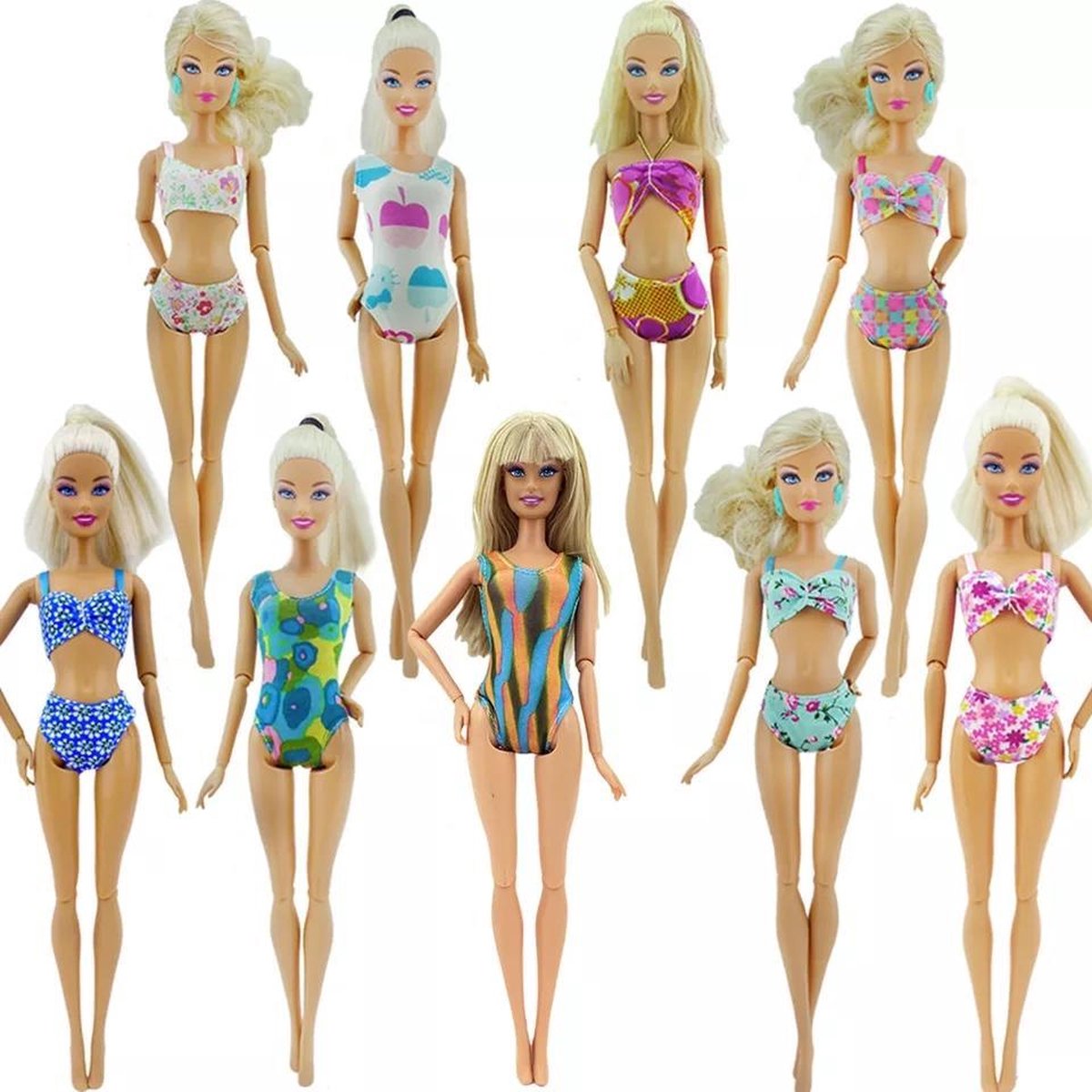 Poppenkleertjes - geschikt voor Barbie - set van 5 badkleding items -  zwemkleding -... | bol.com