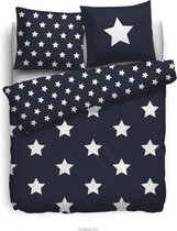 HnL Living Stars - Dekbedovertrek - Lits-jumeaux - 240 x 200/220 cm - Donkerblauw