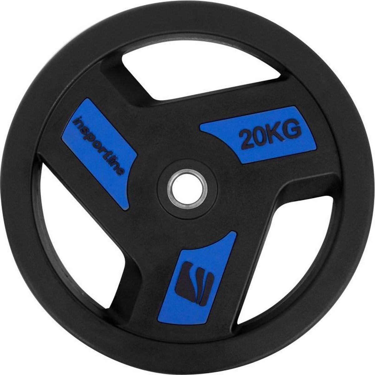 InSportline Herk Halterschijf - Rubber - 20 kg - Ø 30 mm