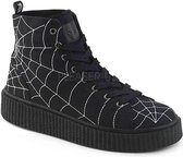 EU 40 = US 8 | SNEEKER-250 | 1 1/2 PF Round Toe Lace-Up Front High Top Creeper Sneaker