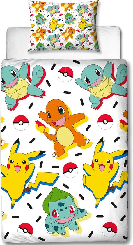 Sluier vrijheid Kelder Pokémon Memphis - Dekbedovertrek - Eenpersoons - 135 x 200 cm - Multi -  Copy | bol.com