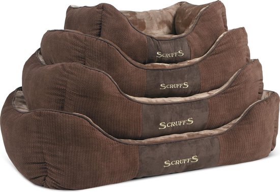 Scruffs Chester Box Bed - Hondenmand Zacht en Stevig - Anti-Slip - Wasbaar - Bruin - XL - Scruffs