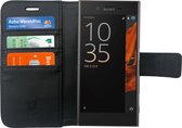 Hoesje voor Sony Xperia XZs Book Case Portemonnee - Cover voor 3 Pasjes Zwart