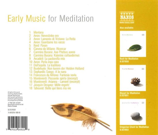 Various Artists Early Music For Meditation CD Various Artists various-artists-early-music-for-meditation-cd-various-artists