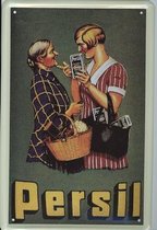 Persil Dames reclame Persil Waspoeder - Metalen reclamebord - 10x15 cm