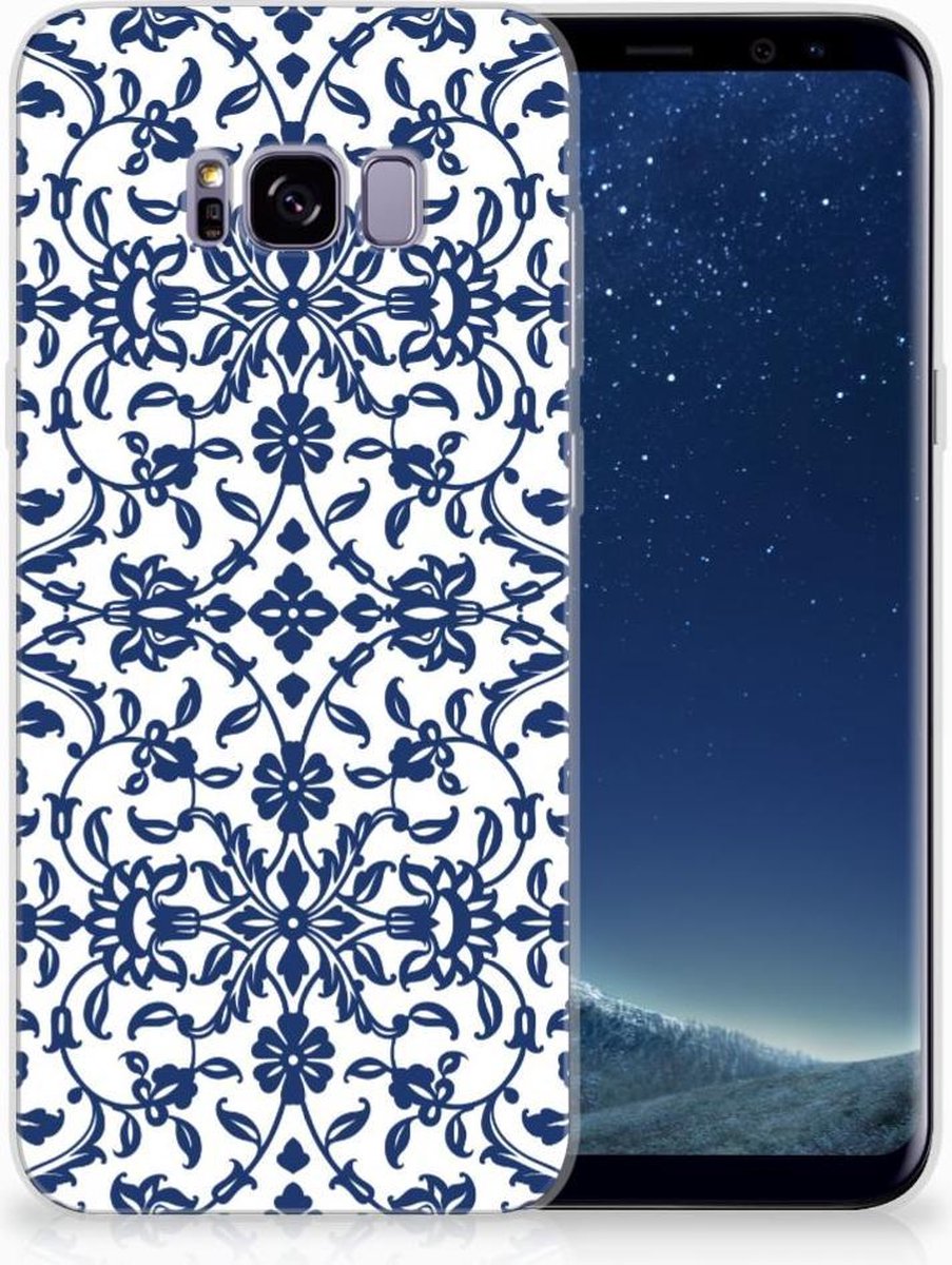 Samsung Galaxy S8 Plus TPU Case Flower Blue
