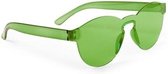 Groene verkleed zonnebril voor volwassenen - Feest/party bril groen