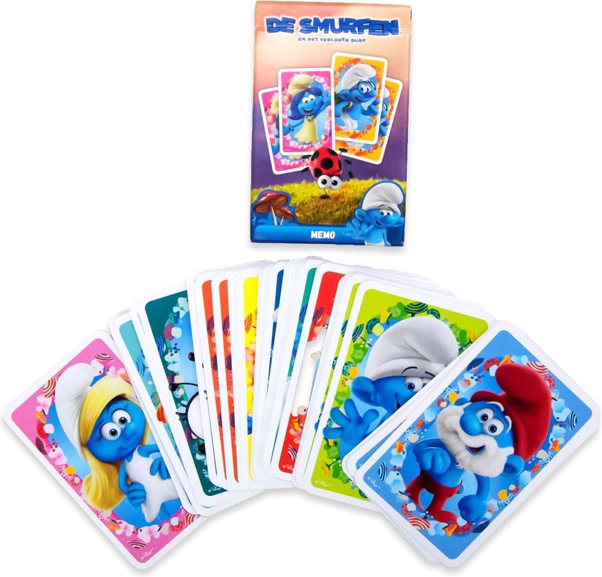 Smurfen kaartje keer - Kaartspel – Het Verloren Dorp – Geheugenspel voor Kinderen - 6x9cm