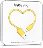 Happy Plugs Micro USB kabel - Geel