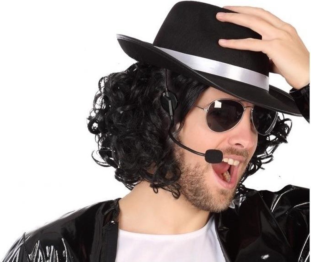 Verkleed hoofdmicrofoon - headset - Carnaval/thema accessoires - popsterlook