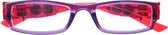 Lifetime-vision Leesbril Met Led-lampjes Unisex Paars/rood Sterkte +3.50