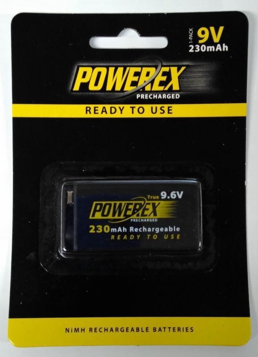 Powerex Precharged 9.6V 230mAh oplaadbaar SKU-NK166