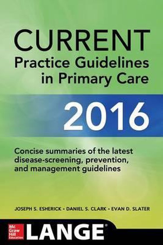 Current Practice Guidelines in Primary Care 9781259585463 Joseph