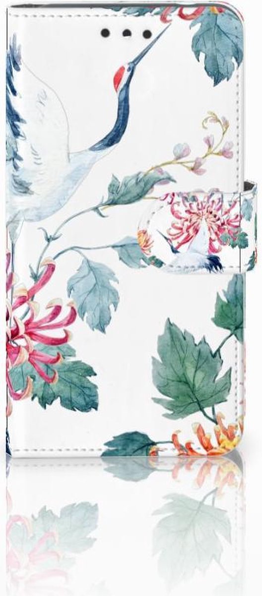 Nokia 2 Telefoonhoesje met Pasjes Bird Flowers
