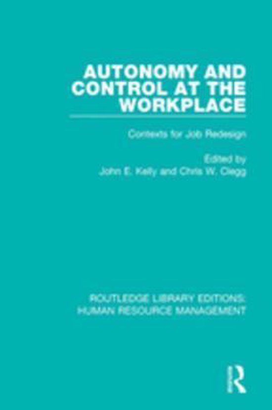 Routledge Library Editions: Human Resource Management - Auto ... - cover