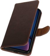 Pull Up Bookstyle voor iPhone XR Mocca