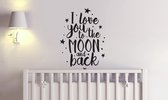 Muursticker I Love You To The Moon