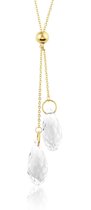 Montebello Ketting Bodyl White - 316L Staal PVD - 12x43mm - 43cm