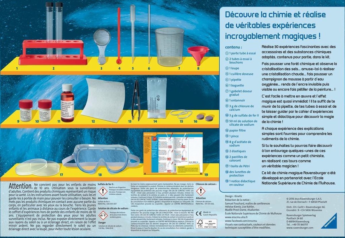 RAVENSBURGER Maxi coffret Chimie magique pas cher 