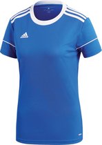 adidas Squad 17 SS Jersey Teamshirt Dames Sportshirt - Maat L  - Vrouwen - blauw/wit