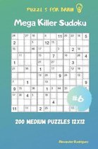 Puzzles for Brain - Mega Killer Sudoku 200 Medium Puzzles 12x12 vol.6