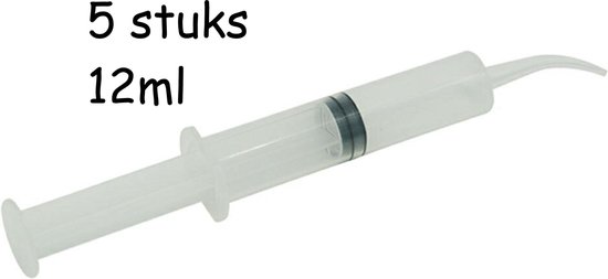 Monoject Injectiespuit / doseerspuit / Spuit zonder naald met kromme tip -  12 ml - 5... | bol.com