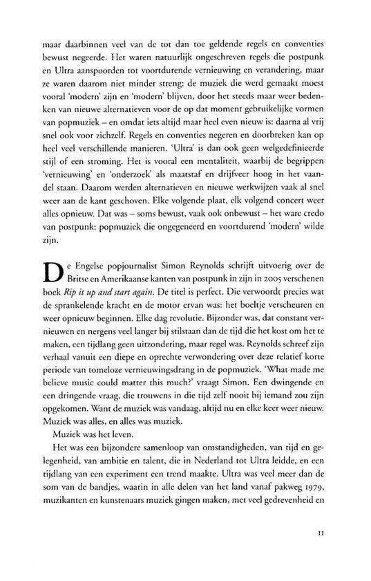 Pagina met tekst over postpunk, muziek en cultuur.