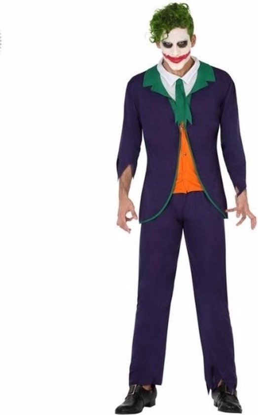 Neerwaarts beweeglijkheid ijsje Halloween - Halloween horror clown Joker heren kostuum / verkleedpak 52 |  bol.com