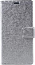 Shop4 - LG V40 ThinQ Hoesje - Wallet Case Lychee Zilver