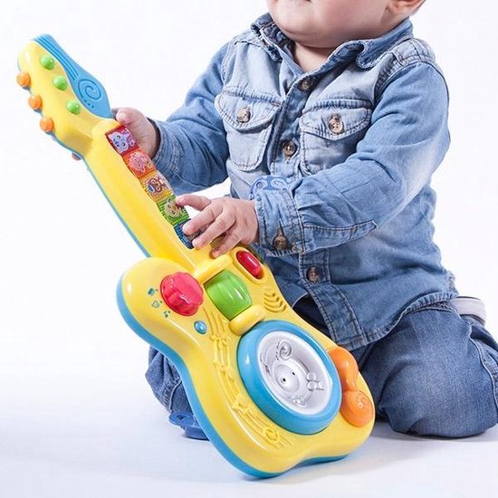 Winfun Kindergitaar, elektrische gitaar voor baby's, speelgoed met Winfun Kindergitaar, elektrische gitaar voor baby's, speelgoed met