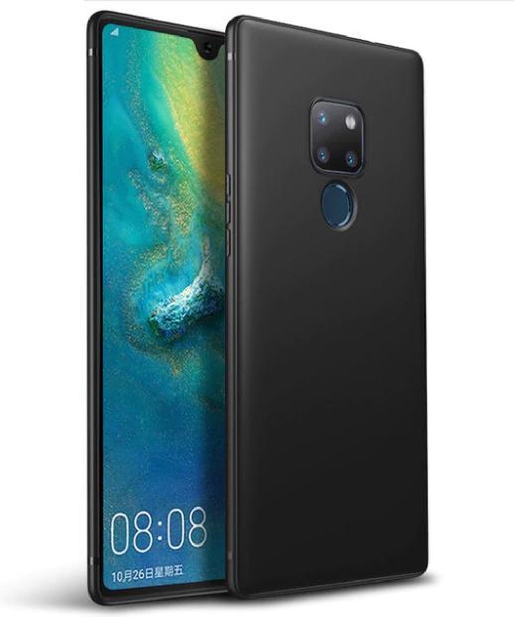 DrPhone Mate 20 siliconen hoesje - TPU case - Ultra dun flexibele hoes - Zwart