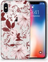 Backcover silicone hoesje Geschikt voor iPhoneX/10 | Xs Watercolor Flowers