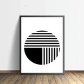 Zwart-wit poster Circle (50x70cm)